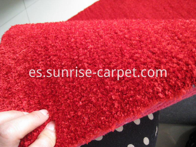 Microfiber with Polyester Carpet with Short Pile red